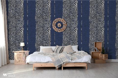 Leopard Blue Wallpaper - Brunschwig & Fils