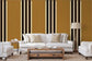 Rayure Lione Tobacco Wallpaper - Brunschwig & Fils