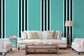 Rayure Lione Aqua Wallpaper - Brunschwig & Fils