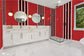 Rayure Lione Red Wallpaper - Brunschwig & Fils