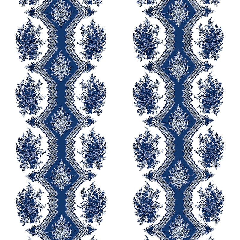 Coppelia Blue Wallpaper - Brunschwig & Fils