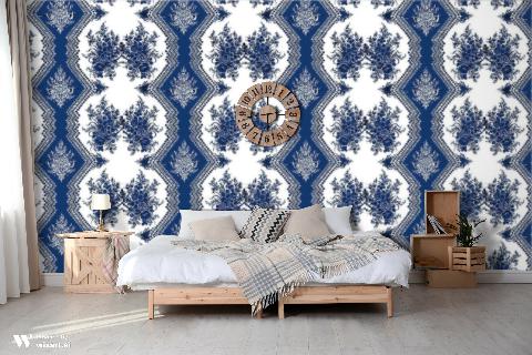 Coppelia Blue Wallpaper - Brunschwig & Fils