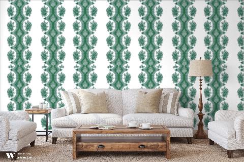 Coppelia Emerald Wallpaper - Brunschwig & Fils