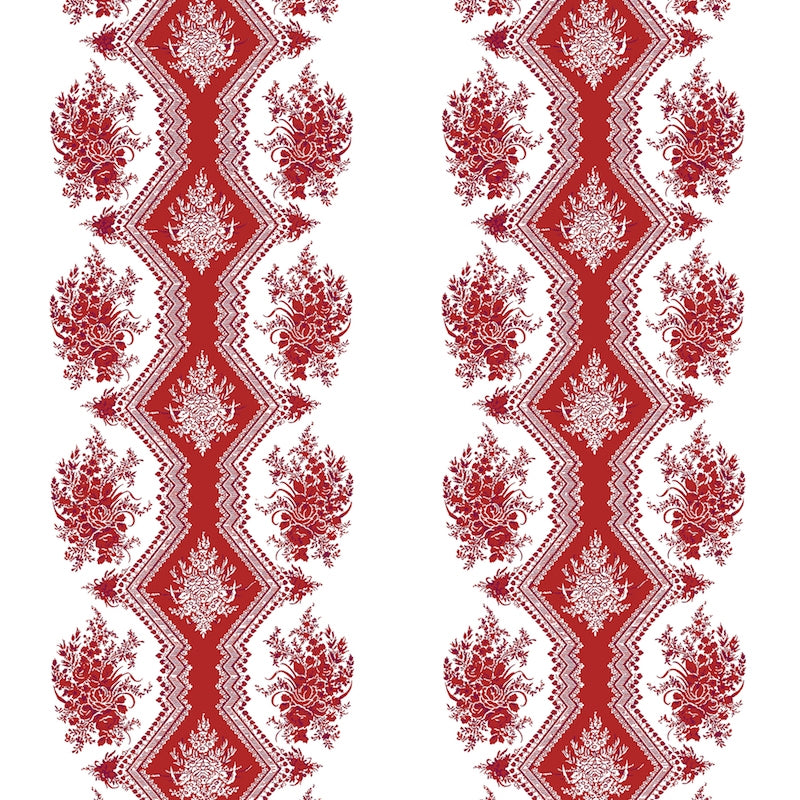 Coppelia Red Wallpaper - Brunschwig & Fils