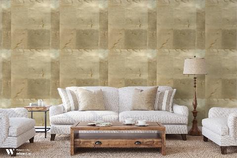 Etsu Silver Gold Wallpaper - Brunschwig & Fils