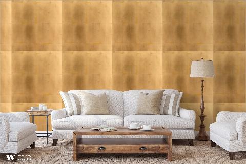 Kiko Gold Wallpaper - Brunschwig & Fils