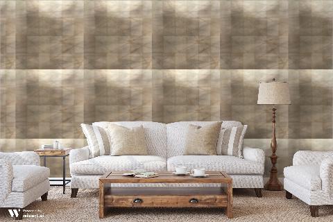 Satoru Silver Gold Wallpaper - Brunschwig & Fils