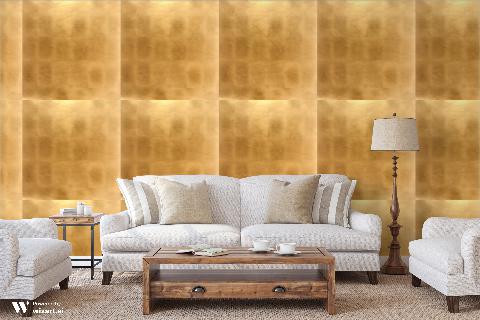 Satoru Antique Gold Wallpaper - Brunschwig & Fils