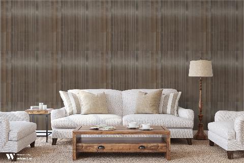 Taki Pewter Wallpaper - Brunschwig & Fils