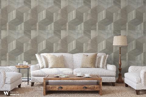 Seki Zinc Wallpaper - Brunschwig & Fils