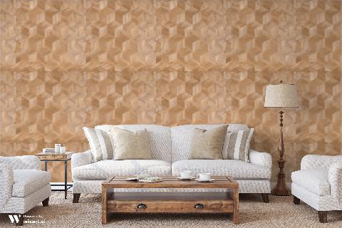 Seki Chestnut Wallpaper - Brunschwig & Fils