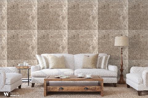 Tama Silver Wallpaper - Brunschwig & Fils