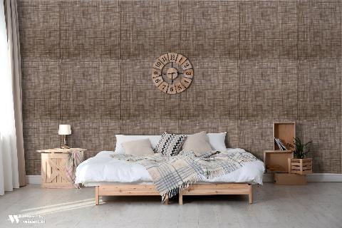 Ino Brown Silver Wallpaper - Brunschwig & Fils