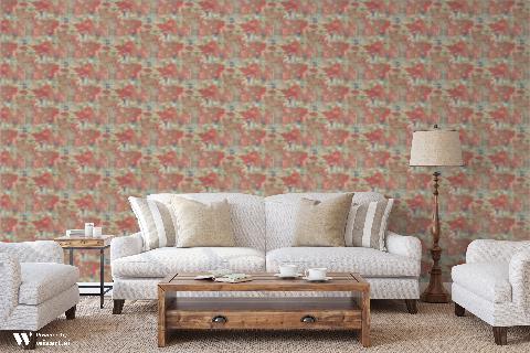 Lodi Garden Red Wallpaper - Brunschwig & Fils