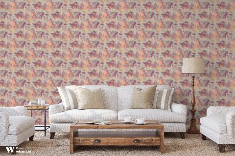 Lodi Garden Plum Wallpaper - Brunschwig & Fils