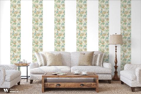 Xian Seafoam/Sand Wallpaper - Brunschwig & Fils