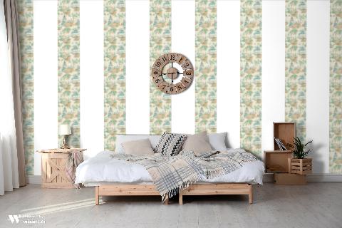 Xian Seafoam/Sand Wallpaper - Brunschwig & Fils