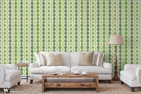 Avera Aloe/Fern Wallpaper - Brunschwig & Fils