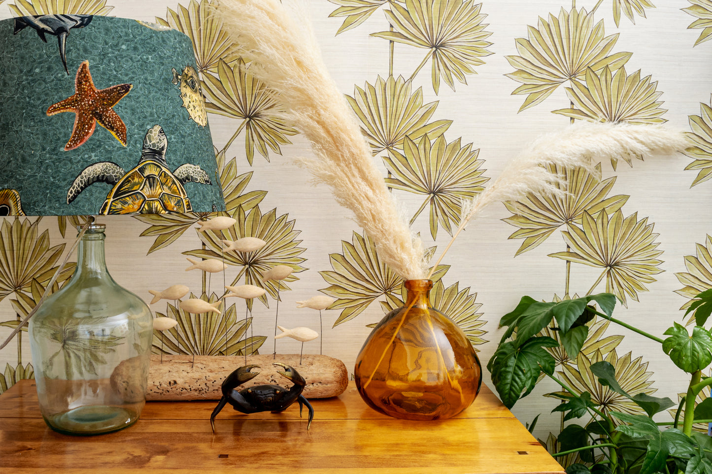 Palmetto Wallpaper - Green - Wear The Walls