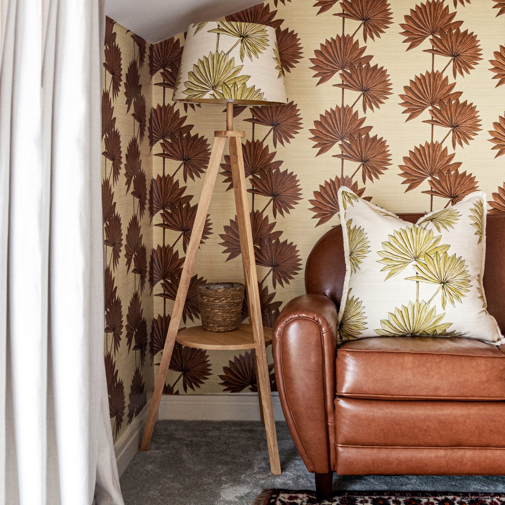 Palmetto Wallpaper - Sand - Wear The Walls