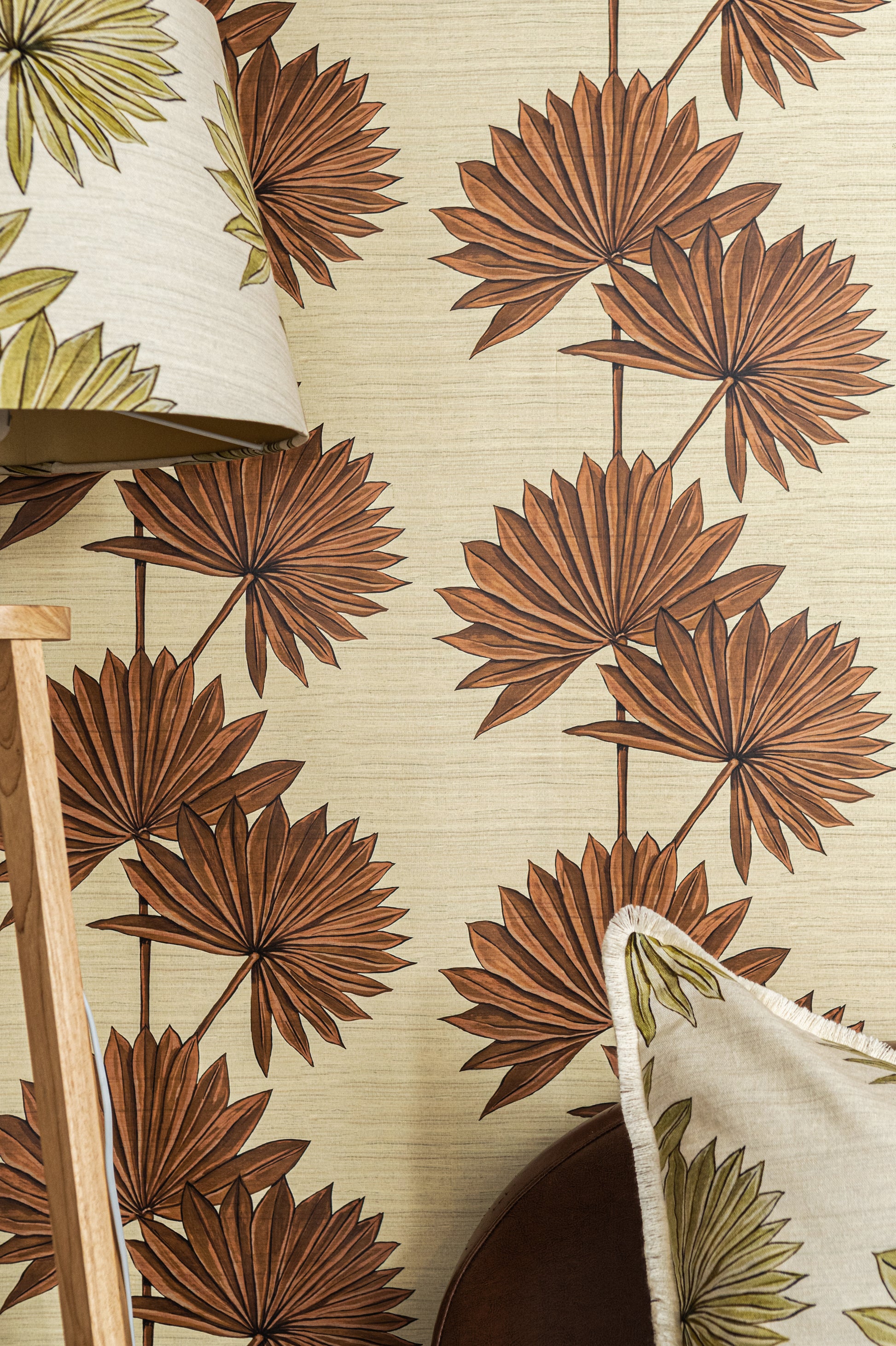 Palmetto Wallpaper - Sand - Wear The Walls