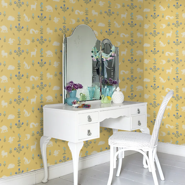 Pargeting Wallpaper - Savanah Yellow - Petronella Hall