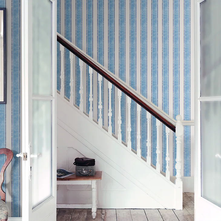 Pavilion Wallpaper - Blue - Petronella Hall