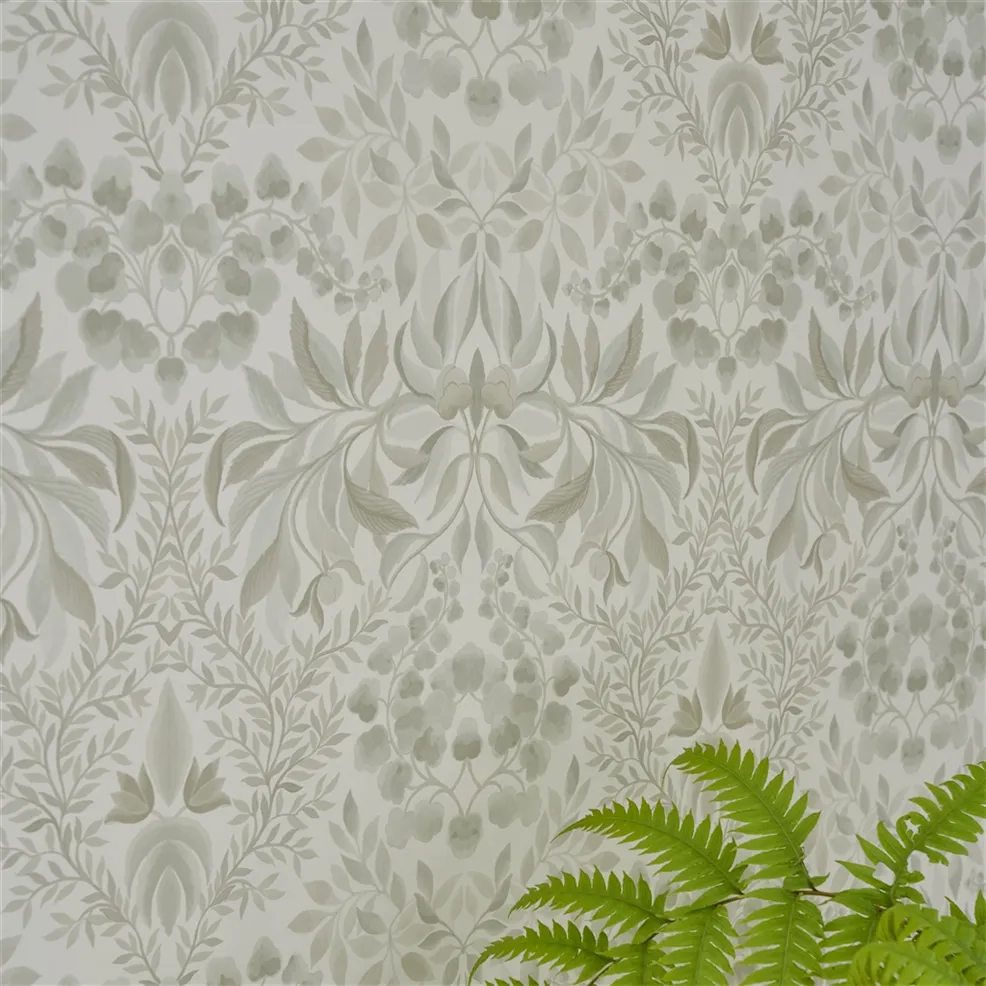 Karakusa Chalk Room Wallpaper
