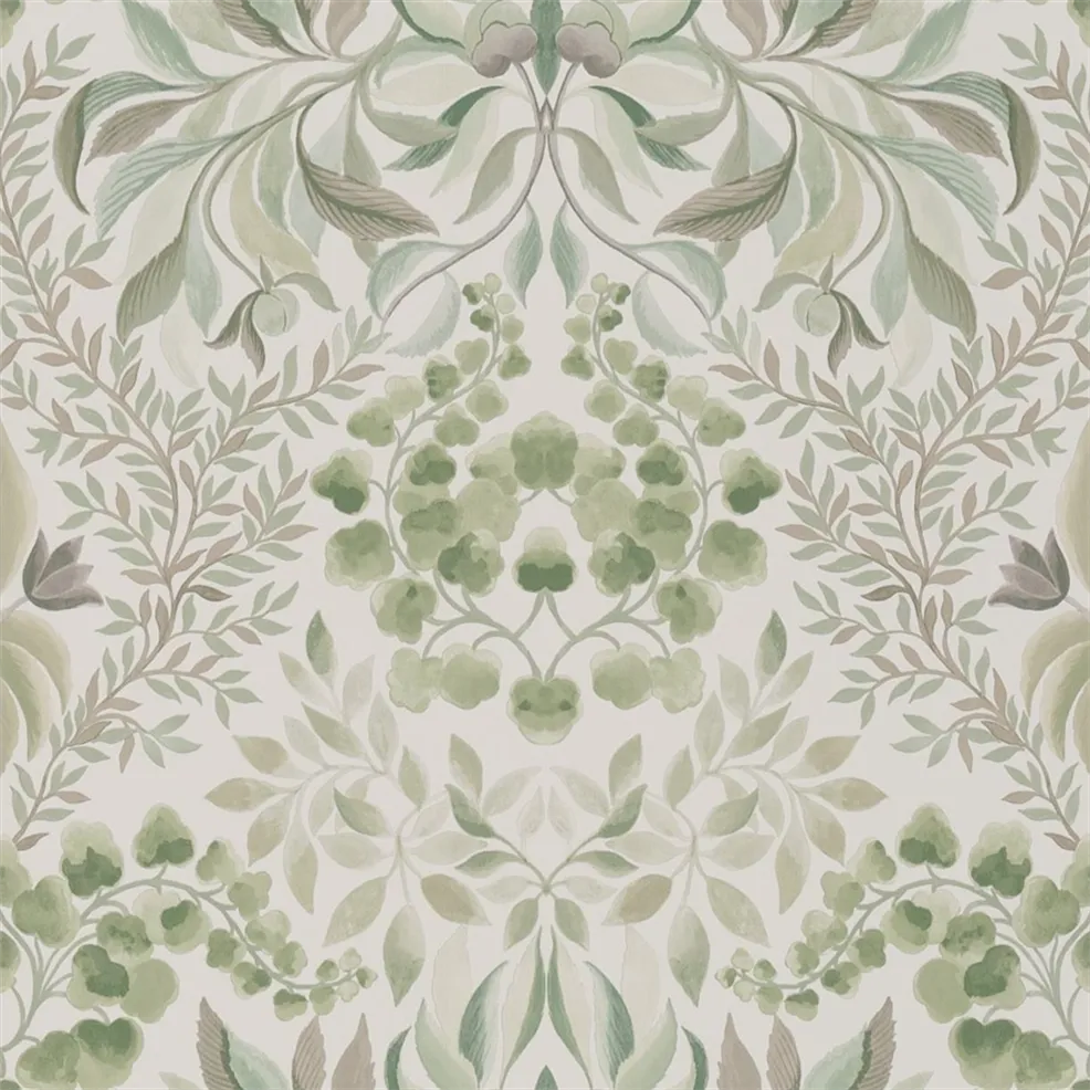 Karakusa Eau De Nil Wallpaper