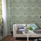 Karakusa Eau De Nil Room Wallpaper