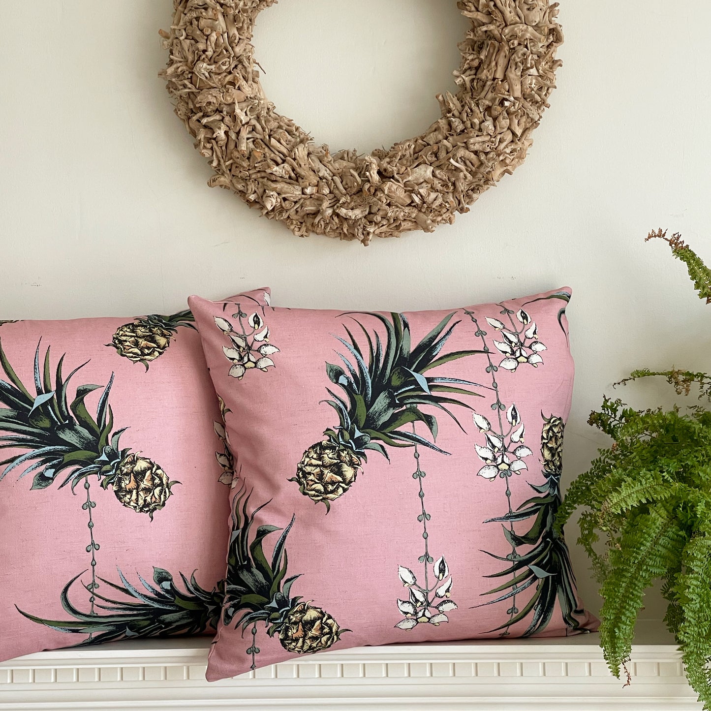 Pinapple Cushion - Flamingo - Petronella Hall