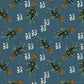 Pineapple And Petals Fabric - Harbour Blue - Petronella Hall