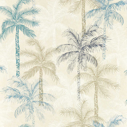 Palmyra Wallpaper - Denim - Clarke & Clarke