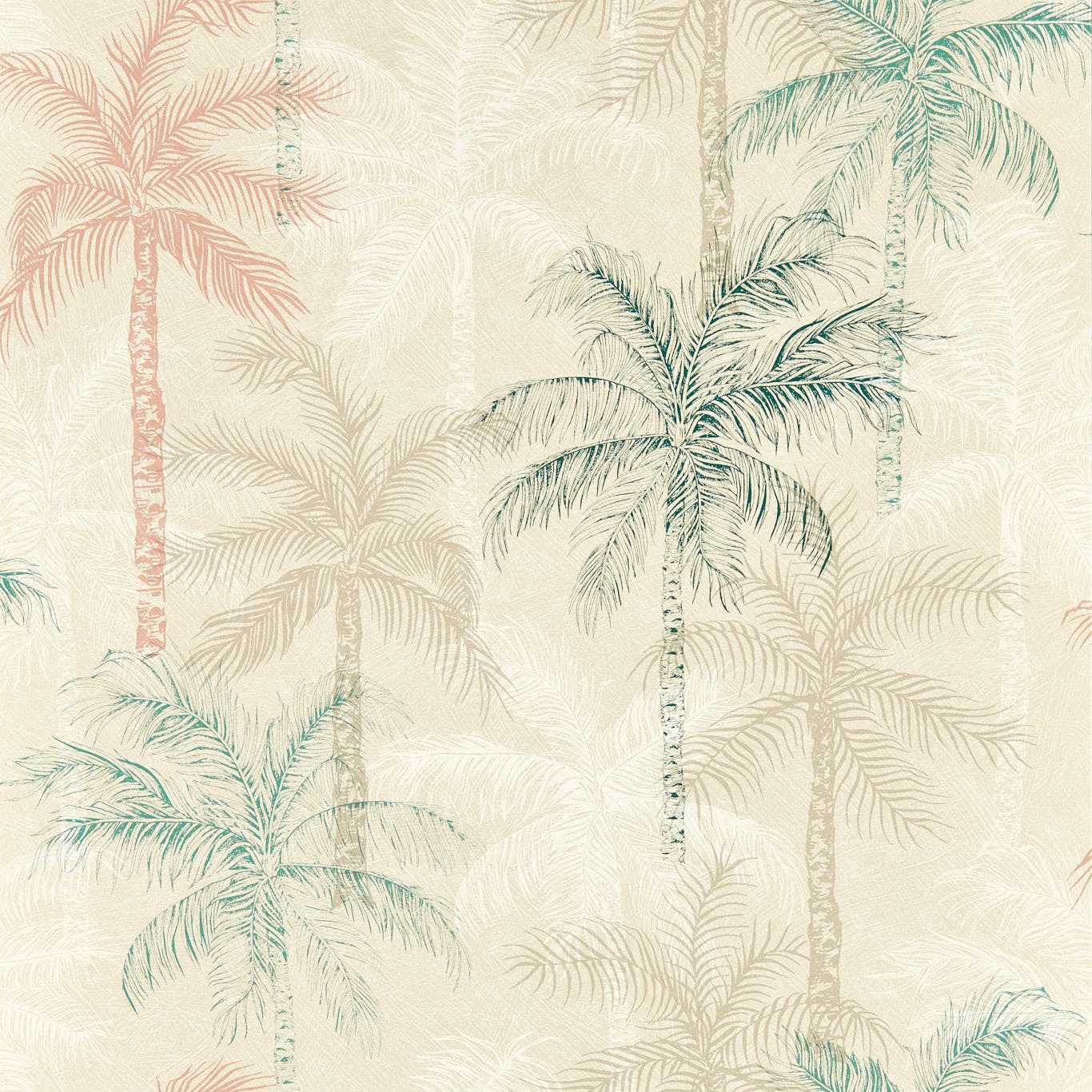Palmyra Wallpaper - Mineral/Blush - Clarke & Clarke