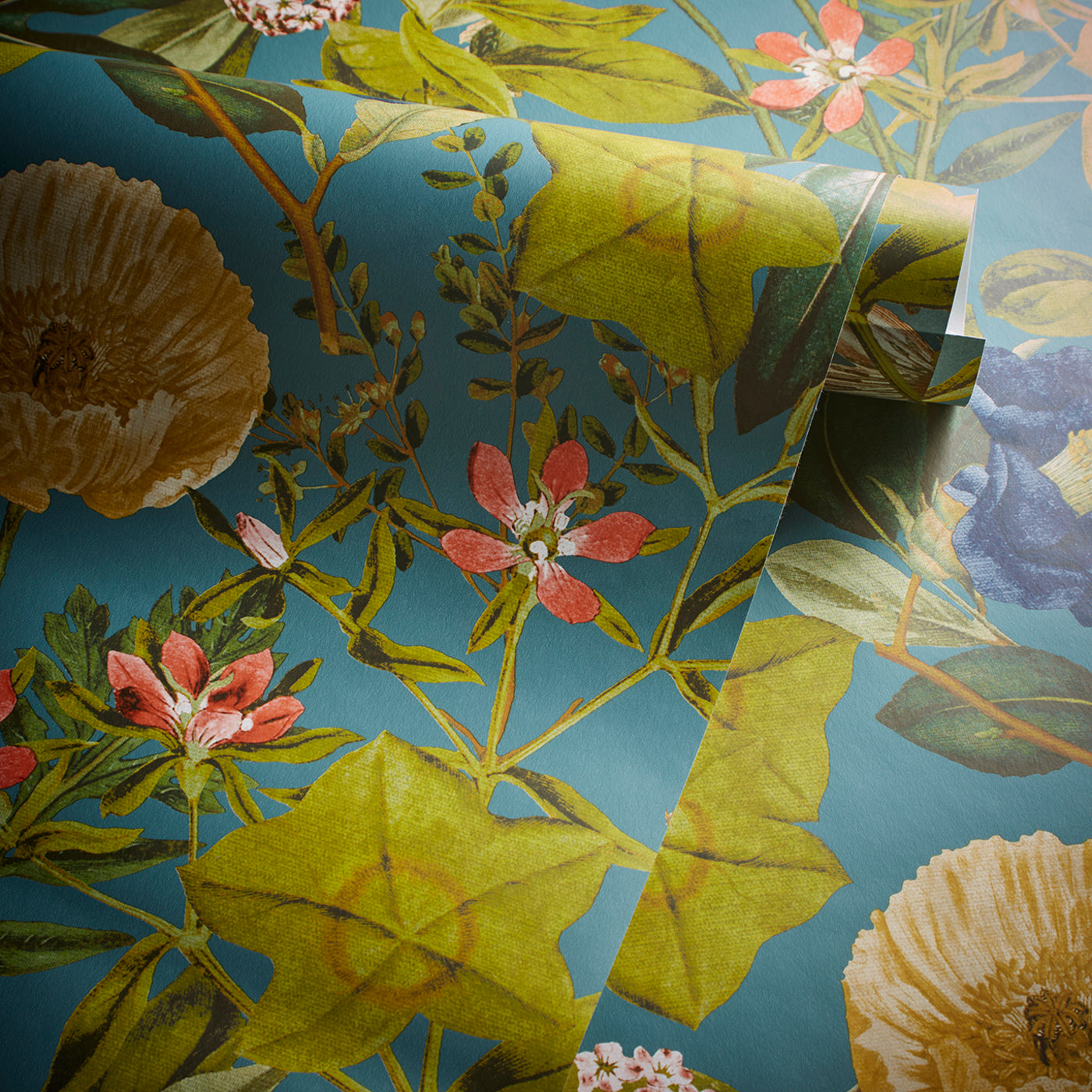 Passiflora Wallpaper - Chambray - Clarke & Clarke