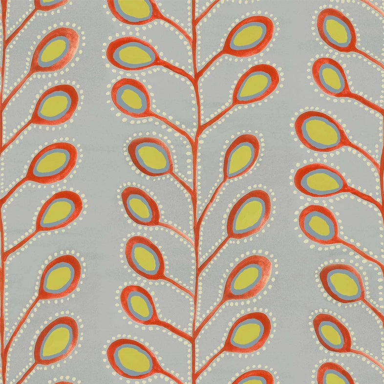 Ponco Tangerine Wide-Width Wallpaper