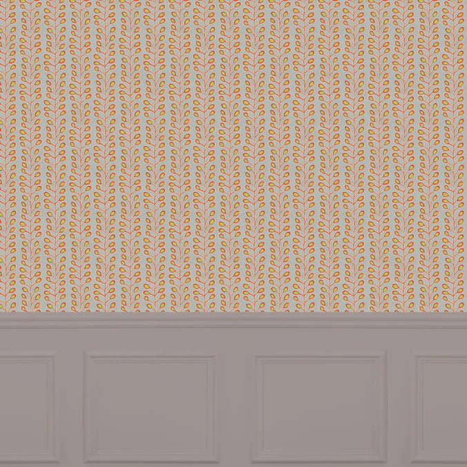 Ponco Tangerine Wide-Width Room Wallpaper