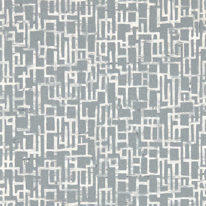 Quadrata Wallpaper - Steel - Clarke & Clarke