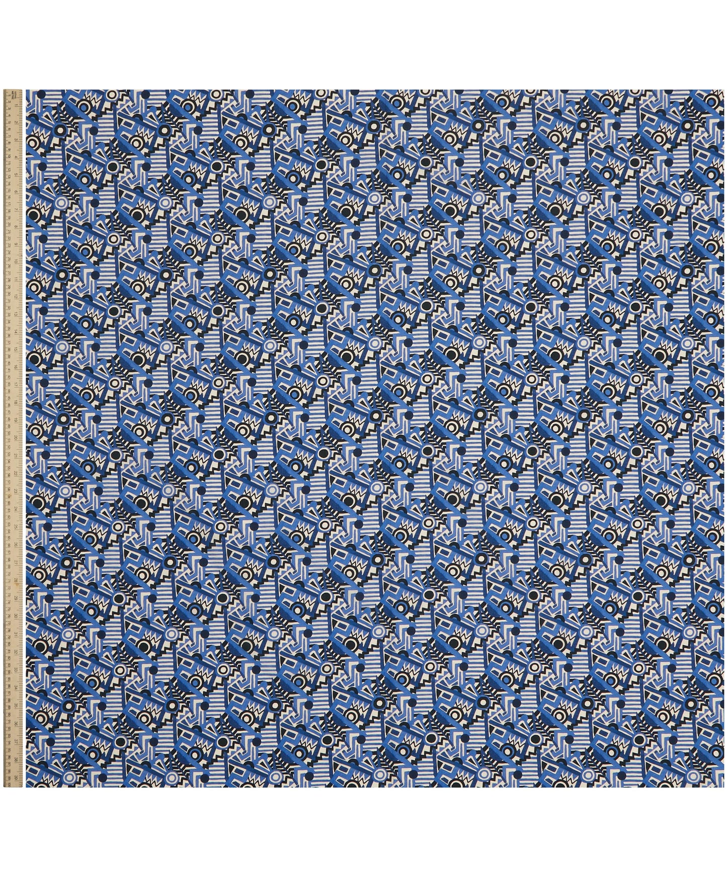 Zig Zag Spot Tana Lawn™ Cotton Fabric - Blue - Liberty