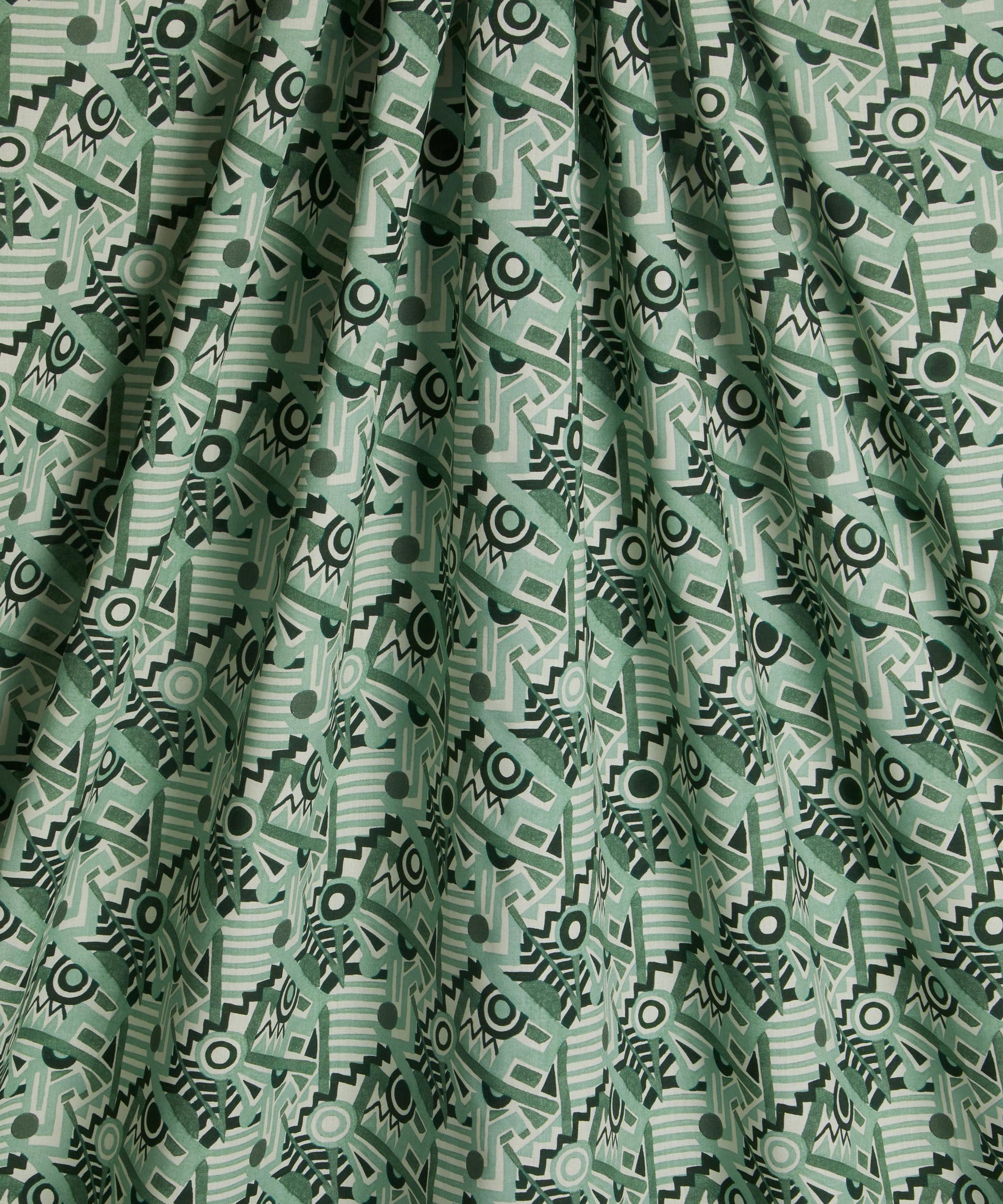 Zig Zag Spot Tana Lawn™ Cotton Fabric - Green - Liberty