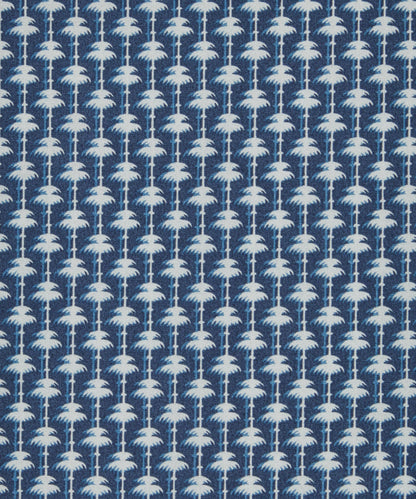 Apollo’s Palm Cotton Poplin Fabric - Blue - Liberty