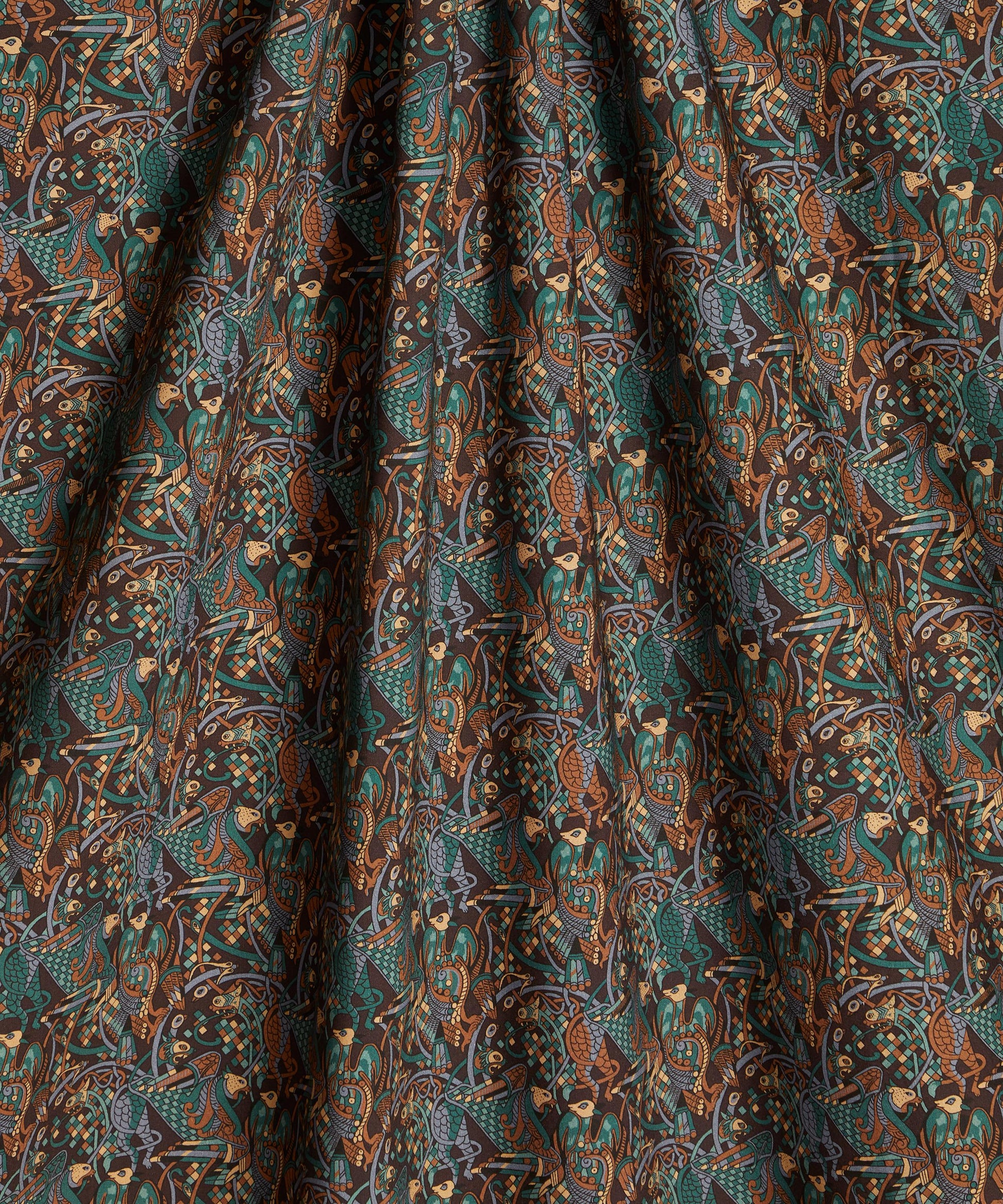 Cassius Cotton Poplin Fabric - Brown - Liberty