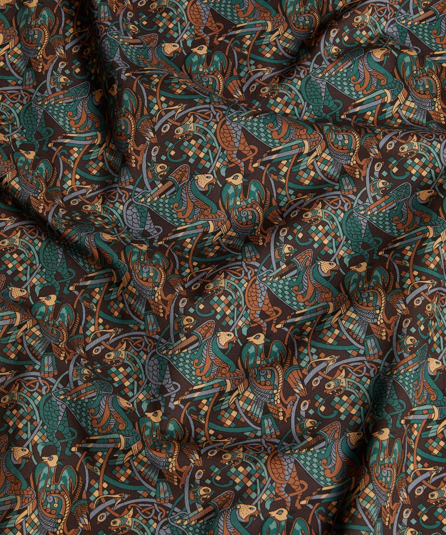 Cassius Cotton Poplin Fabric - Brown - Liberty