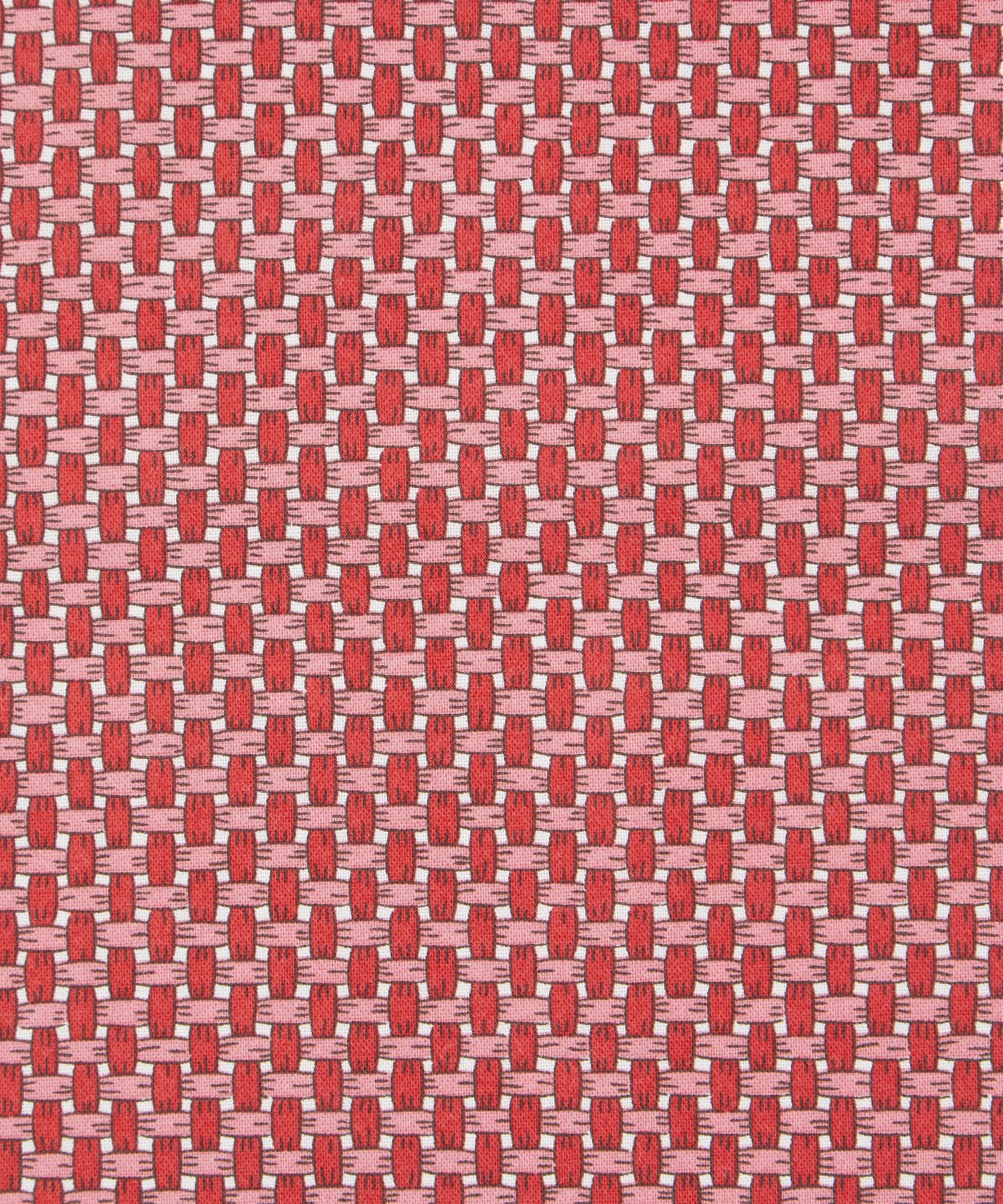 Wicker Lasenby Quilting Cotton Fabric - Red - Liberty