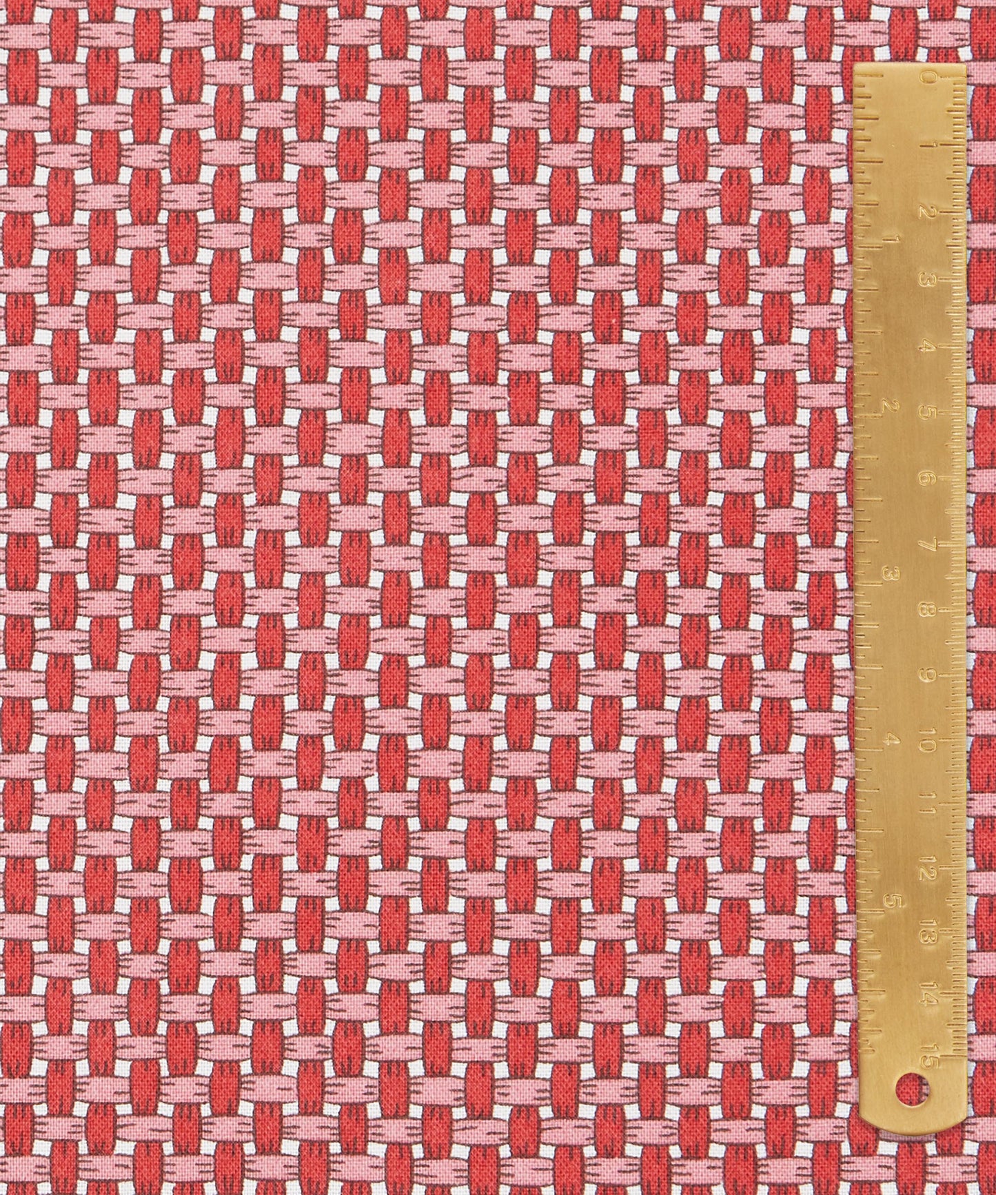 Wicker Lasenby Quilting Cotton Fabric - Red - Liberty