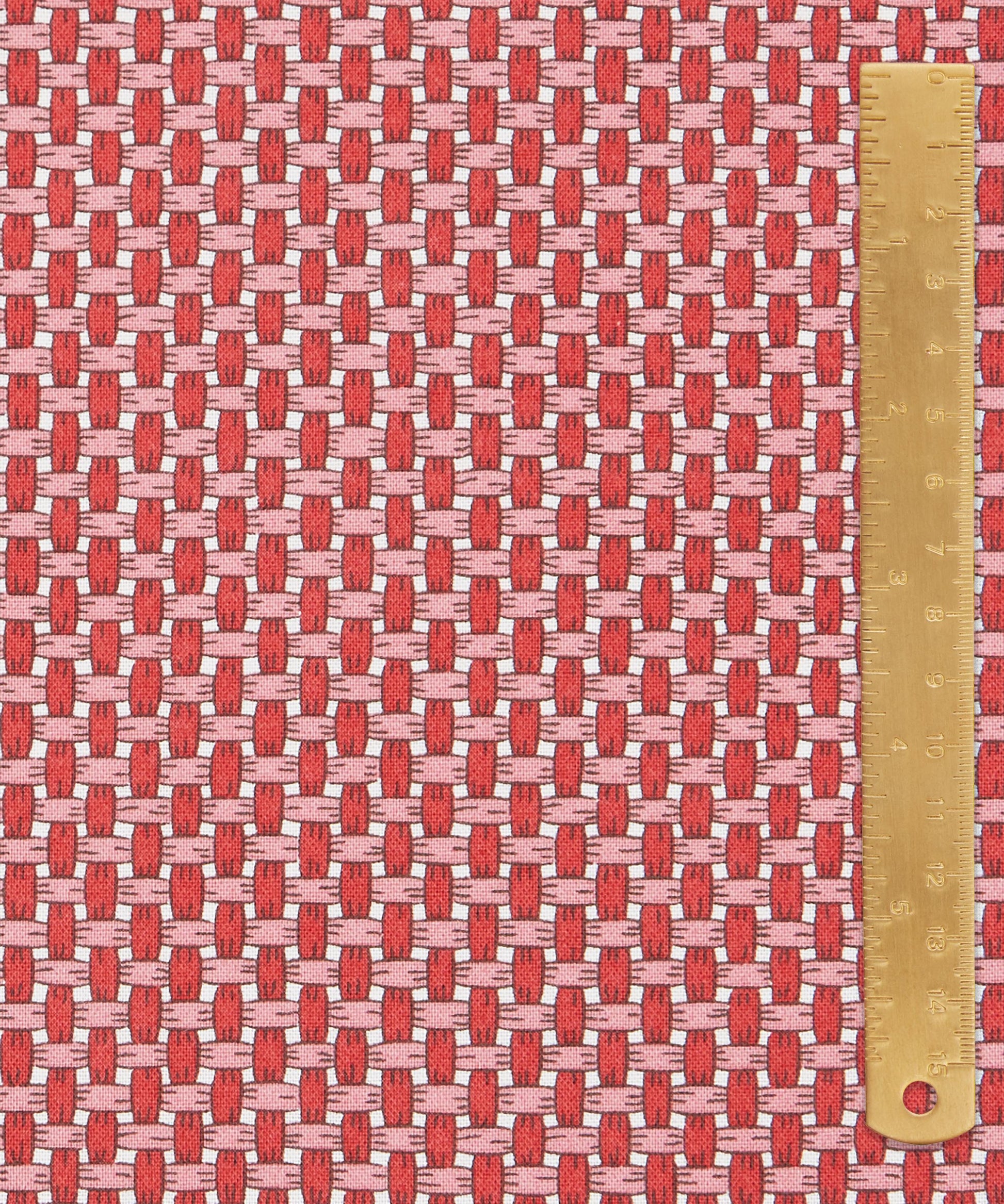 Wicker Lasenby Quilting Cotton Fabric - Red - Liberty