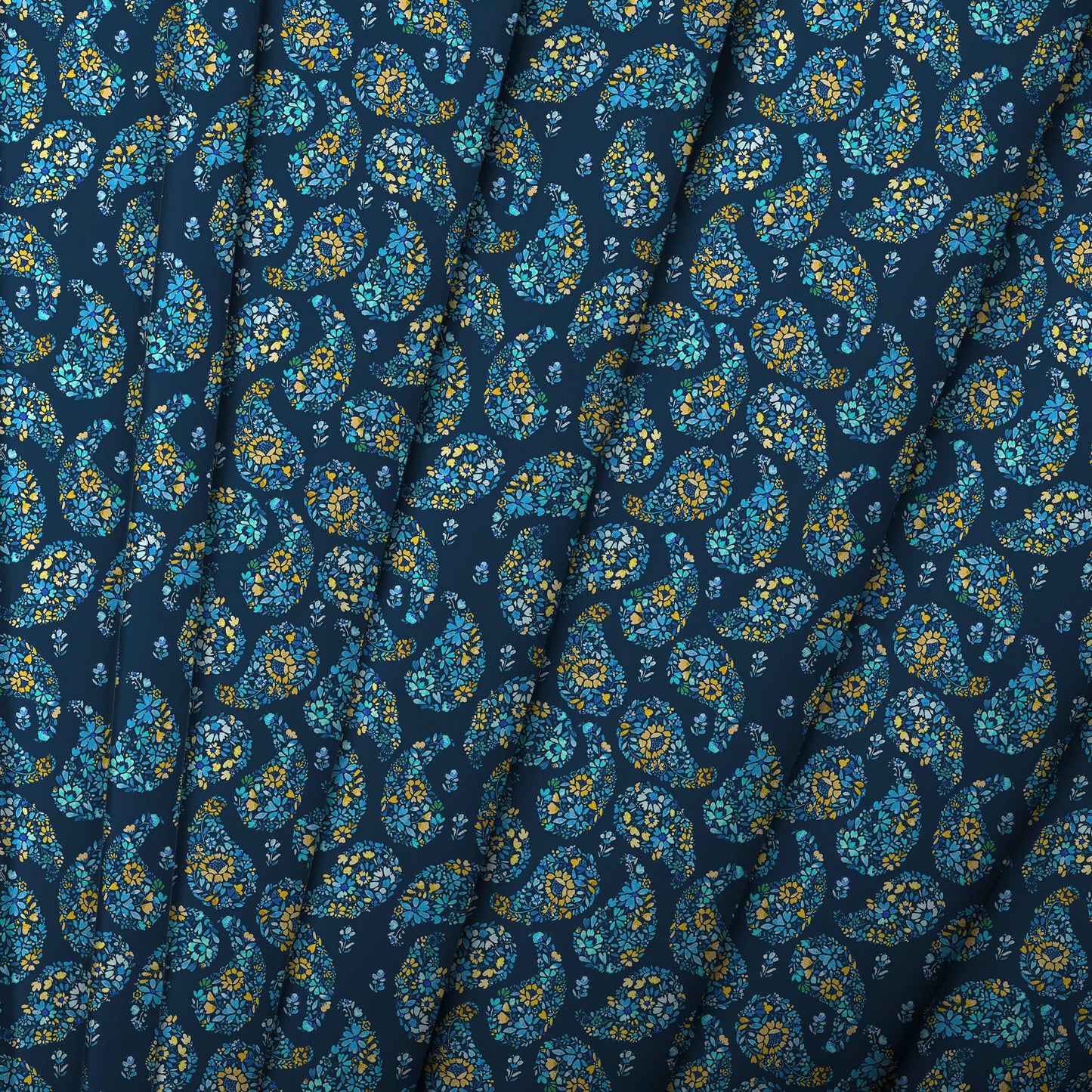 Rafiya Ocean Navy Lomond Pima Lawn Cotton - Dress Fabric