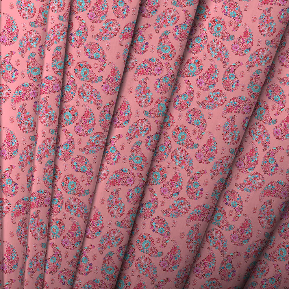 Rafiya Ruby Flamingo Lomond Pima Lawn Cotton - Dress Fabric