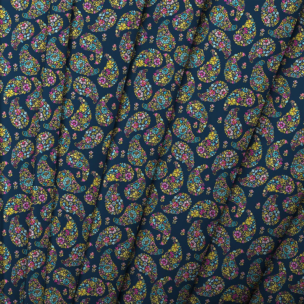 Rafiya Summer Navy Lomond Pima Lawn Cotton - Dress Fabric