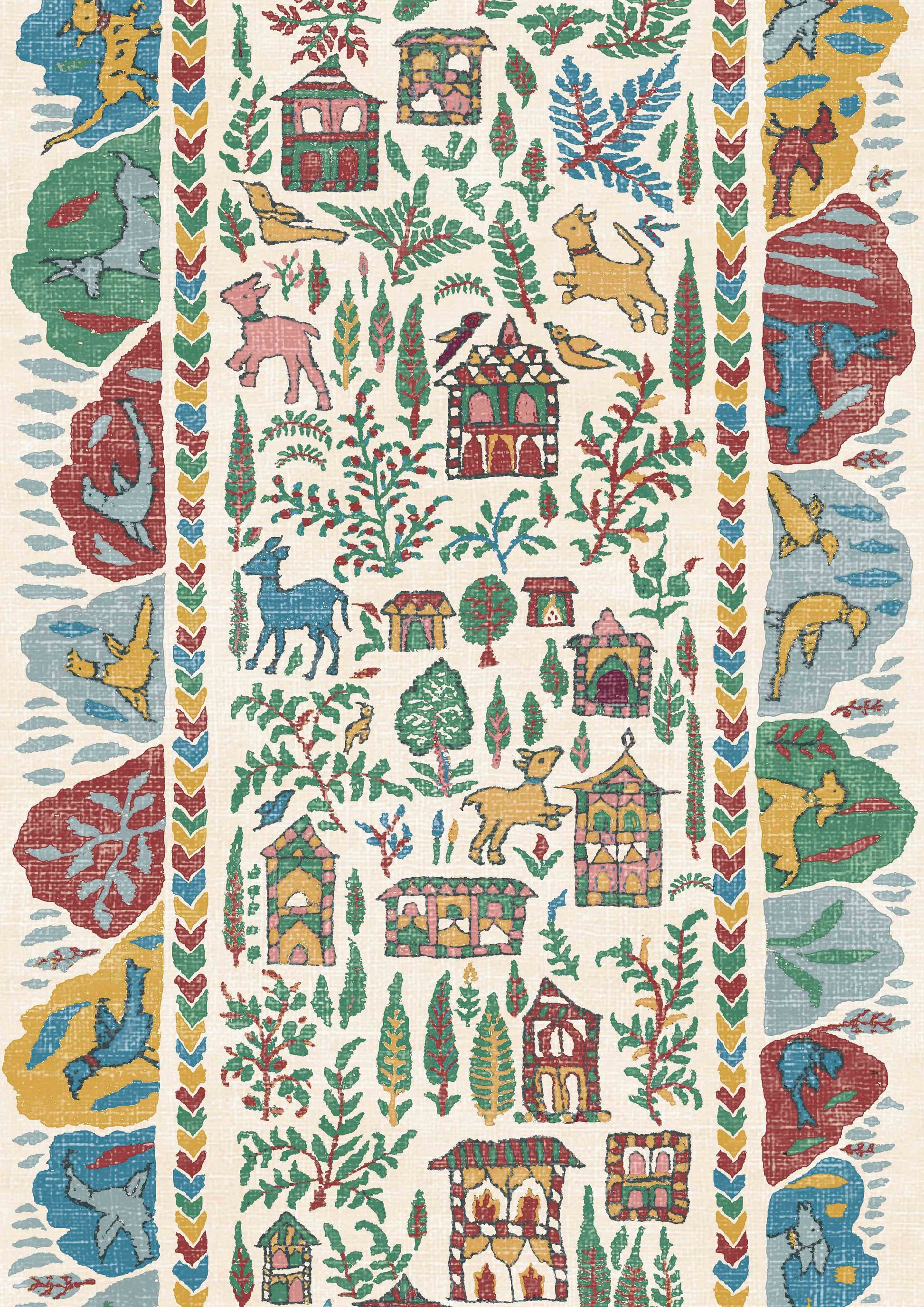 Ravi Ribbon Wallpaper - Garland - Lewis & Wood